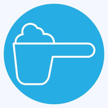 Icon Powder. related to Laundry symbol. blue eyes style. simple design editable. simple illustration, good for prints