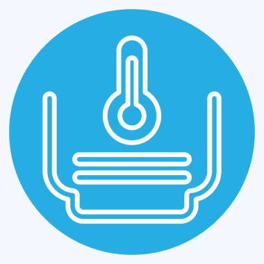 Icon Temperature. related to Laundry symbol. blue eyes style. simple design editable. simple illustration, good for prints