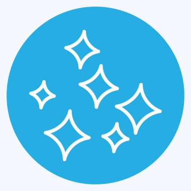 Icon Shine. related to Laundry symbol. blue eyes style. simple design editable. simple illustration, good for prints