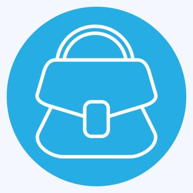 Icon Handbag Clean. related to Laundry symbol. blue eyes style. simple design editable. simple illustration, good for prints