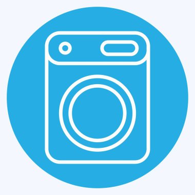 Icon Dryer. related to Laundry symbol. blue eyes style. simple design editable. simple illustration, good for prints
