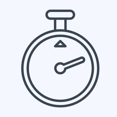 Icon Timer. related to Laundry symbol. line style. simple design editable. simple illustration, good for prints