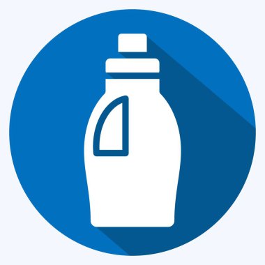 Icon Cleaning Product. related to Laundry symbol. long shadow style. simple design editable. simple illustration, good for prints