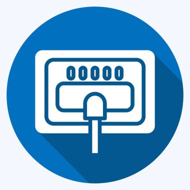 Icon Carpet Clean. related to Laundry symbol. long shadow style. simple design editable. simple illustration, good for prints