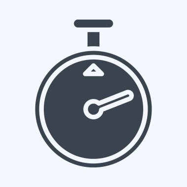 Icon Timer. related to Laundry symbol. glyph style. simple design editable. simple illustration, good for prints