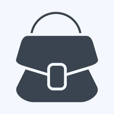 Icon Handbag Clean. related to Laundry symbol. glyph style. simple design editable. simple illustration, good for prints