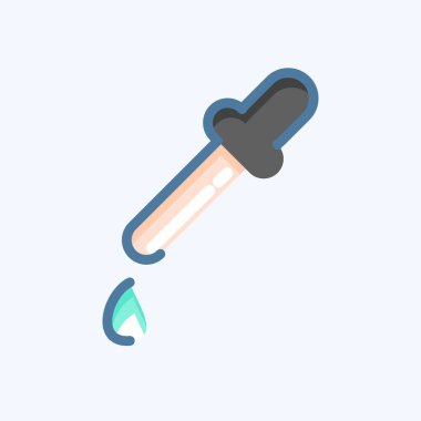 Simge Gözdamlası. Grafik Tasarım Araçları sembolüyle ilgili. Karalama stili. Basit dizayn edilebilir. Basit bir çizim. Basit vektör simgeleri