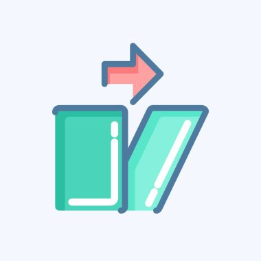 Simge bozulması. Grafik Tasarım Araçları sembolüyle ilgili. Karalama stili. Basit dizayn edilebilir. Basit bir çizim. Basit vektör simgeleri