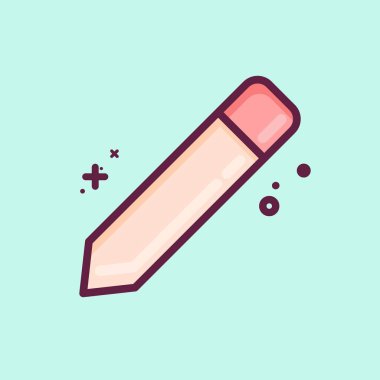 Simge Kalemi. Grafik Tasarım Araçları sembolüyle ilgili. MBE tarzı. Basit dizayn edilebilir. Basit bir çizim. Basit vektör simgeleri