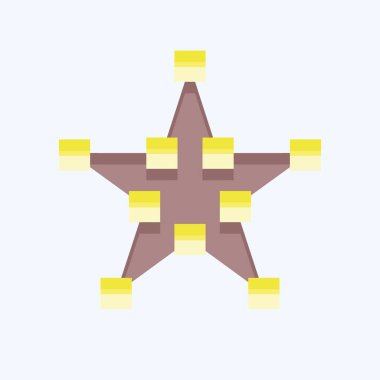 Icon Draw Star. related to Graphic Design Tools symbol. flat style. simple design editable. simple illustration. simple vector icons