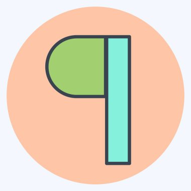 Icon Paragraph. related to Graphic Design Tools symbol. color mate style. simple design editable. simple illustration. simple vector icons