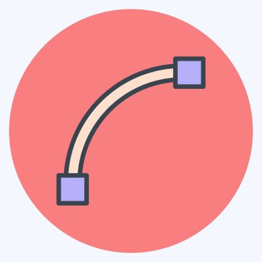 Icon Draw Arc. related to Graphic Design Tools symbol. color mate style. simple design editable. simple illustration. simple vector icons