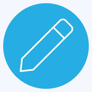 Icon Pencil. related to Graphic Design Tools symbol. blue eyes style. simple design editable. simple illustration. simple vector icons