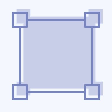 Icon Draw Square. related to Graphic Design Tools symbol. two tone style. simple design editable. simple illustration. simple vector icons