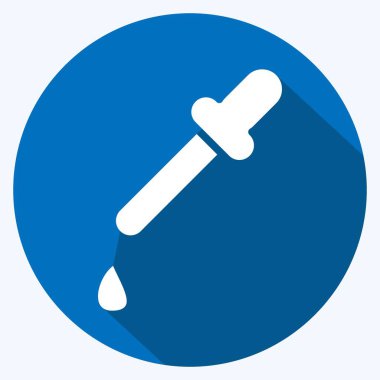 Icon Eyedropper. related to Graphic Design Tools symbol. long shadow style. simple design editable. simple illustration. simple vector icons