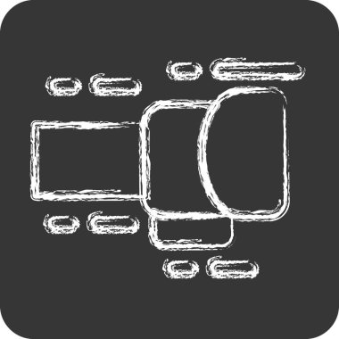 Simge yumruğu. Dövüş sporları sembolüyle ilgili. Tebeşir stili. Basit tasarım düzenleme. Boks.