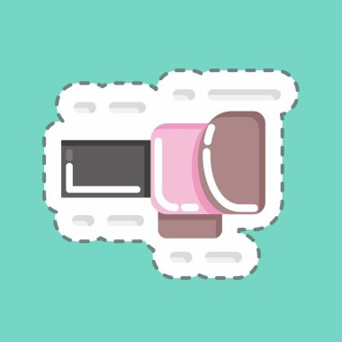 Çıkartma çizgisi Punch 'ı kesti. Dövüş sporları sembolüyle ilgili. Basit dizayn edilebilir. Basit bir resim. Boks.