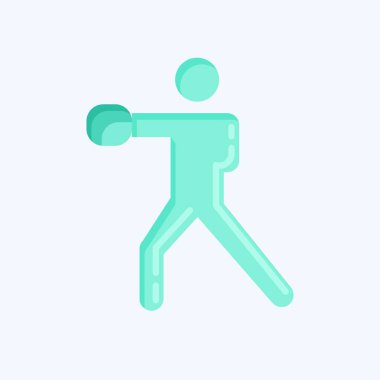 Simge Boksu. Dövüş sporları sembolüyle ilgili. Düz stil. Basit dizayn edilebilir. Basit bir resim. Boks.