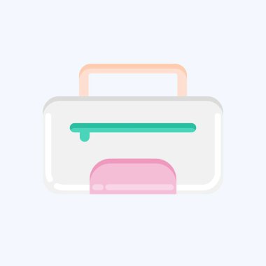 Simge Torbası. Dövüş sporları sembolüyle ilgili. Düz stil. Basit dizayn edilebilir. Basit bir resim. Boks.