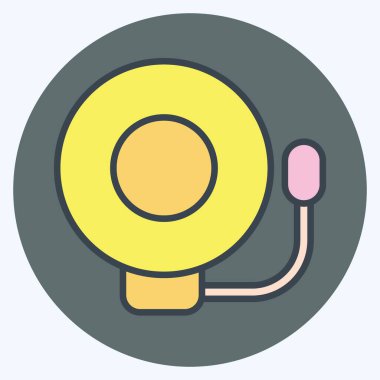 Icon Bell. Dövüş sporları sembolüyle ilgili. renk arkadaşı stili. Basit dizayn edilebilir. Basit bir resim. Boks.