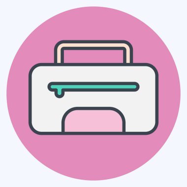 Simge Torbası. Dövüş sporları sembolüyle ilgili. renk arkadaşı stili. Basit dizayn edilebilir. Basit bir resim. Boks.