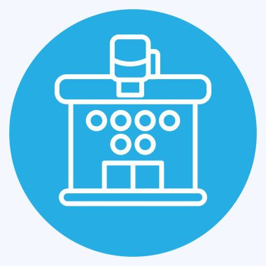 Simge Kulübü. Dövüş sporları sembolüyle ilgili. Mavi gözlü. Basit dizayn edilebilir. Basit bir resim. Boks.