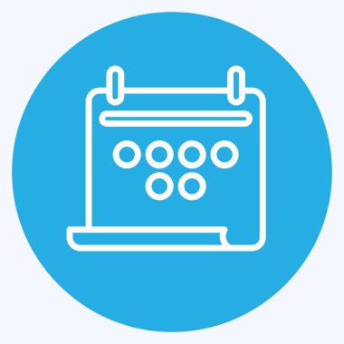 Simge Takvimi. Dövüş sporları sembolüyle ilgili. Mavi gözlü. Basit dizayn edilebilir. Basit bir resim. Boks.