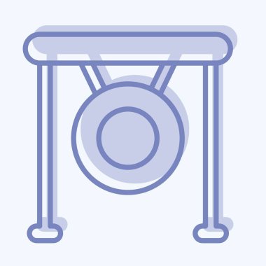 Icon Gong 'da. Dövüş sporları sembolüyle ilgili. İki ton stili. Basit dizayn edilebilir. Basit bir resim. Boks.