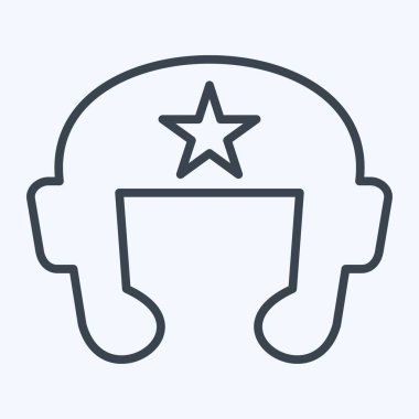 Simge Boks Kaskı. Dövüş sporları sembolüyle ilgili. Sıra tarzı. Basit dizayn edilebilir. Basit bir resim. Boks.