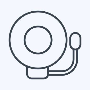 Icon Bell. Dövüş sporları sembolüyle ilgili. Sıra tarzı. Basit dizayn edilebilir. Basit bir resim. Boks.