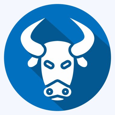 Simge Bizon. Hayvan kafası sembolüyle ilgili. Uzun gölge tarzı. Basit dizayn edilebilir. Basit bir çizim. Şirin. eğitim