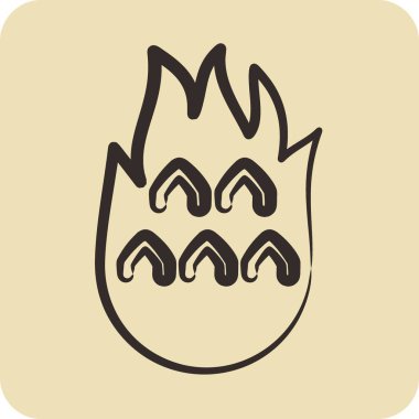 İkon Ejder Meyvesi. Tayland sembolüyle ilgili. El çizimi tarzı. Basit dizayn edilebilir. Dünya Seyahati