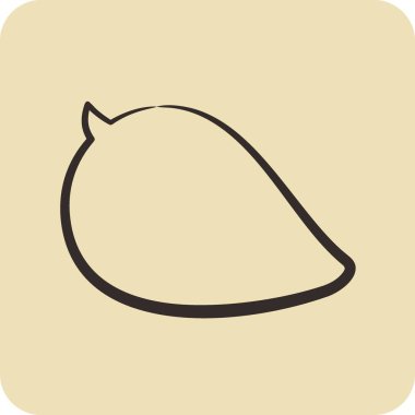 Icon Bango. Tayland sembolüyle ilgili. El çizimi tarzı. Basit tasarım düzenleme. Dünya seyahati.