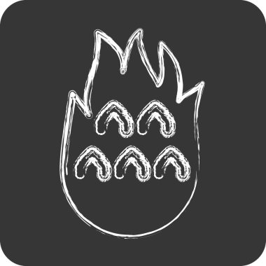 İkon Ejder Meyvesi. Tayland sembolüyle ilgili. Tebeşir stili. Basit tasarım düzenleme. Dünya seyahati.