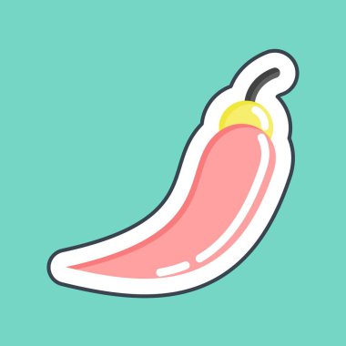 Etiket çizgisi Chili 'yi kesti. Tayland sembolüyle ilgili. Basit dizayn edilebilir. Basit bir çizim. Basit vektör simgeleri. Dünya Seyahat Turizmi. Tayland