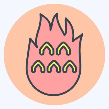 İkon Ejder Meyvesi. Tayland sembolüyle ilgili. renk arkadaşı stili. Basit dizayn edilebilir. Basit bir çizim. Basit vektör simgeleri. Dünya Seyahat Turizmi. Tayland