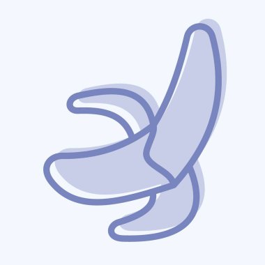 İkon muz. Tayland sembolüyle ilgili. İki ton stili. Basit dizayn edilebilir. Basit bir çizim. Basit vektör simgeleri. Dünya Seyahat Turizmi. Tayland