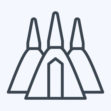 İkon Chedi. Tayland sembolüyle ilgili. Sıra tarzı. Basit dizayn edilebilir. Basit bir çizim. Basit vektör simgeleri. Dünya Seyahat Turizmi. Tayland