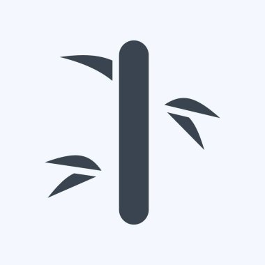 Simge Bambu. Tayland sembolüyle ilgili. Kabartma tarzı. Basit dizayn edilebilir. Basit bir çizim. Basit vektör simgeleri. Dünya Seyahat Turizmi. Tayland