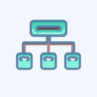 Simge Kümesi. Makine Öğrenme sembolüyle ilgili. Karalama stili. Basit dizayn edilebilir. Basit bir çizim. Basit vektör simgeleri