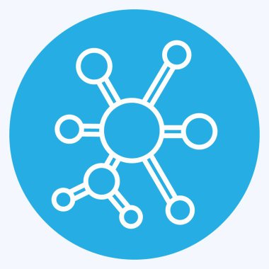 Simge Q-Öğrenme. Makine Öğrenme sembolüyle ilgili. Mavi gözlü. Basit dizayn edilebilir. Basit bir çizim. Basit vektör simgeleri