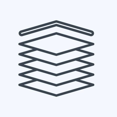 Simge Çoklu Katmanları. Makine Öğrenme sembolüyle ilgili. Sıra tarzı. Basit dizayn edilebilir. Basit bir çizim. Basit vektör simgeleri