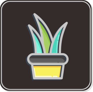 Flora sembolüyle ilişkili Icon Fabrikası 2. Parlak stil. Basit bir çizim. Bitki. Meşe ağacı. Yaprak. gül
