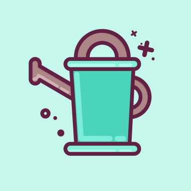 Simge Sulama Kutusu. Flora sembolüyle ilgili. MBE tarzı. Basit bir çizim. Bitki. Meşe ağacı. Yaprak. gül