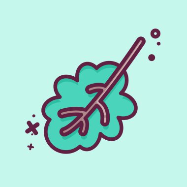 Simge Meşe Yaprağı. Flora sembolüyle ilgili. MBE tarzı. Basit bir çizim. Bitki. Meşe ağacı. Yaprak. gül