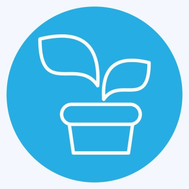 Simge Tesisi. Flora sembolüyle ilgili. Mavi gözlü. Basit bir çizim. Bitki. Meşe ağacı. Yaprak. gül