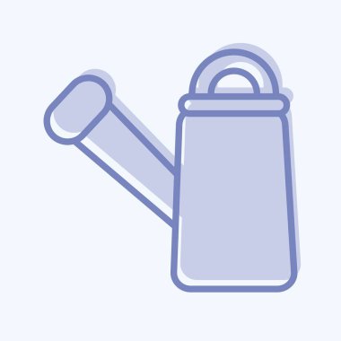 Icon Sulama Kutusu 2 Flora sembolüyle ilgili. İki ton stili. Basit bir çizim. Bitki. Meşe ağacı. Yaprak. gül