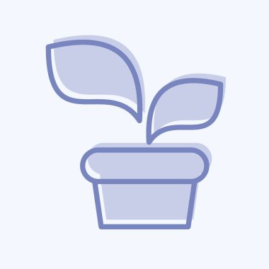 Simge Tesisi. Flora sembolüyle ilgili. İki ton stili. Basit bir çizim. Bitki. Meşe ağacı. Yaprak. gül