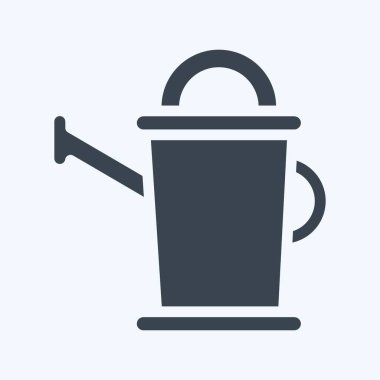 Simge Sulama Kutusu. Flora sembolüyle ilgili. Kabartma tarzı. Basit bir çizim. Bitki. Meşe ağacı. Yaprak. gül