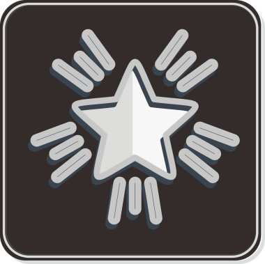 İkon Noel Yıldızları. Yıldızların sembolüyle ilgili. Parlak stil. Basit dizayn edilebilir. Basit bir çizim. Basit vektör simgeleri